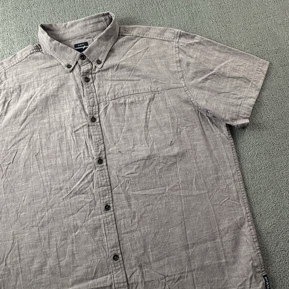 PrAna Shirt Adult Extra Large Red Button Up Short Sleeve Slim Fit Casual Men's - Picture 4 of 14